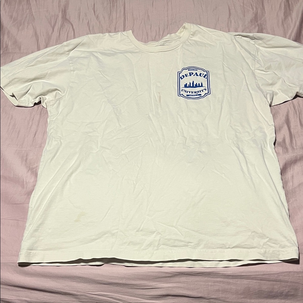 Men's White DePaul University Short Sleeve Tee